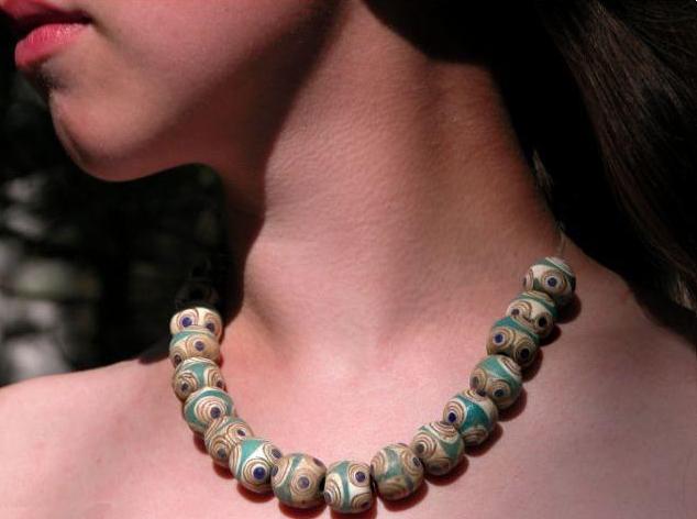 Evil eye necklace found in Siberia
