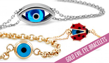 Evil eye gold bracelets